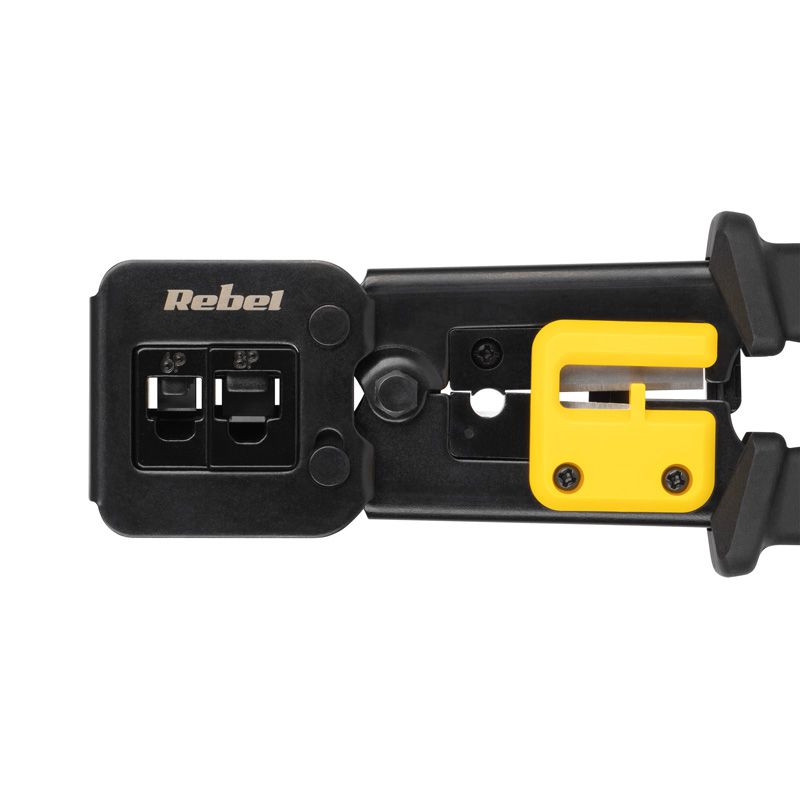 Cleste sertizare RJ45/RJ11/RJ12 Rebel cu dezizolator, pentru mufe 6P/8P