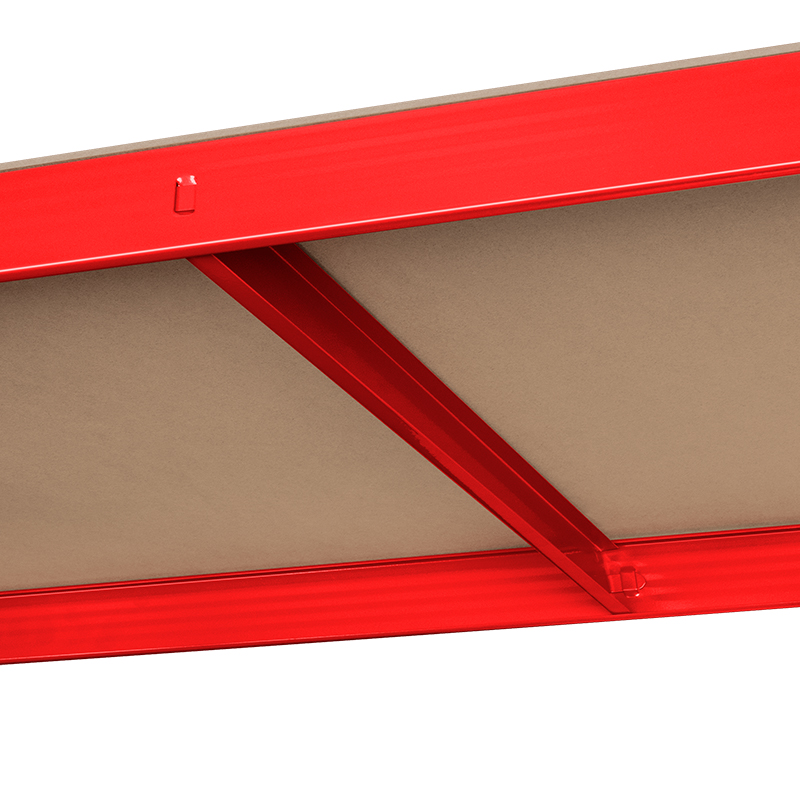 RAFT METALIC 5 POLITE 750KG MDF 180X90X40 ROSU REBEL