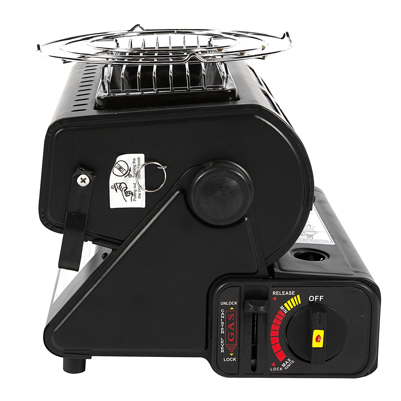 Aragaz portabil 2 in 1 cu incalzitor pe gaz Micul Fermier GF-0630 (cartus CP250), 1.3 kW