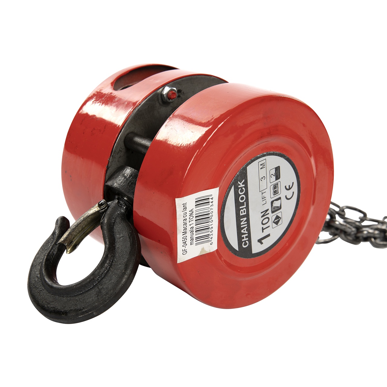 Palan manual cu lanț 1 tonă (1000 kg), lanț 3 m – Micul Fermier