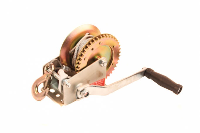 Troliu manual 1150 kg (2500 lbs) cu cablu otel 10 m si frana cu clichet – Micul Fermier GF-0495