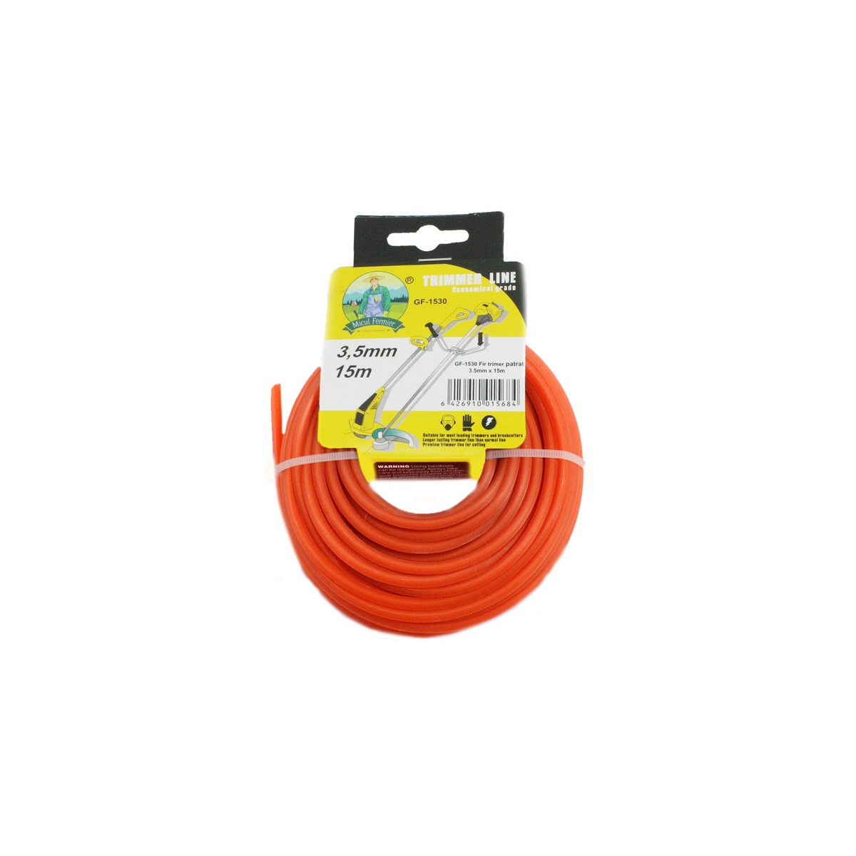 Fir motocoasă/trimmer pătrat Micul Fermier 4.0 mm x 15 m