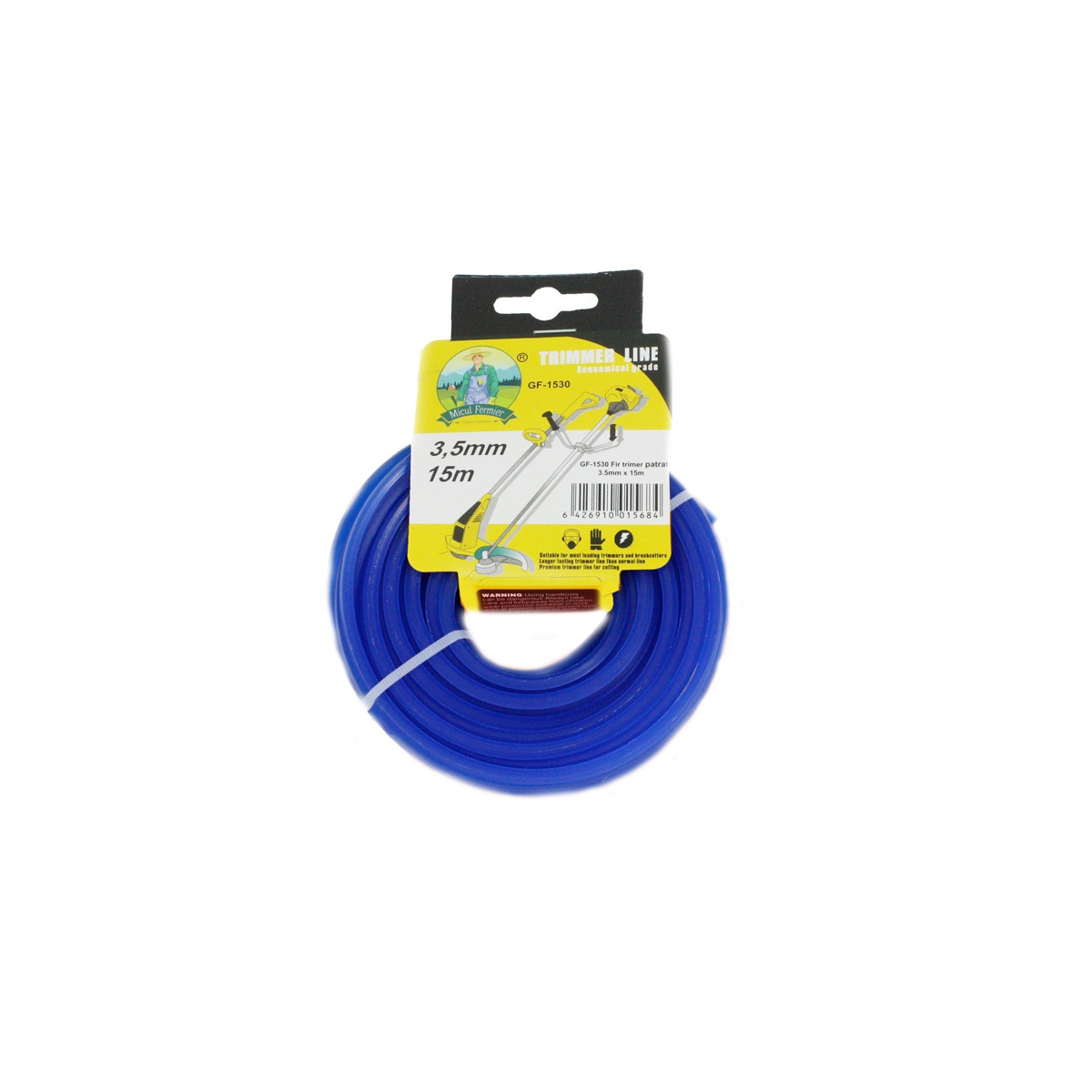 Fir motocoasă/trimmer pătrat Micul Fermier 4.0 mm x 15 m