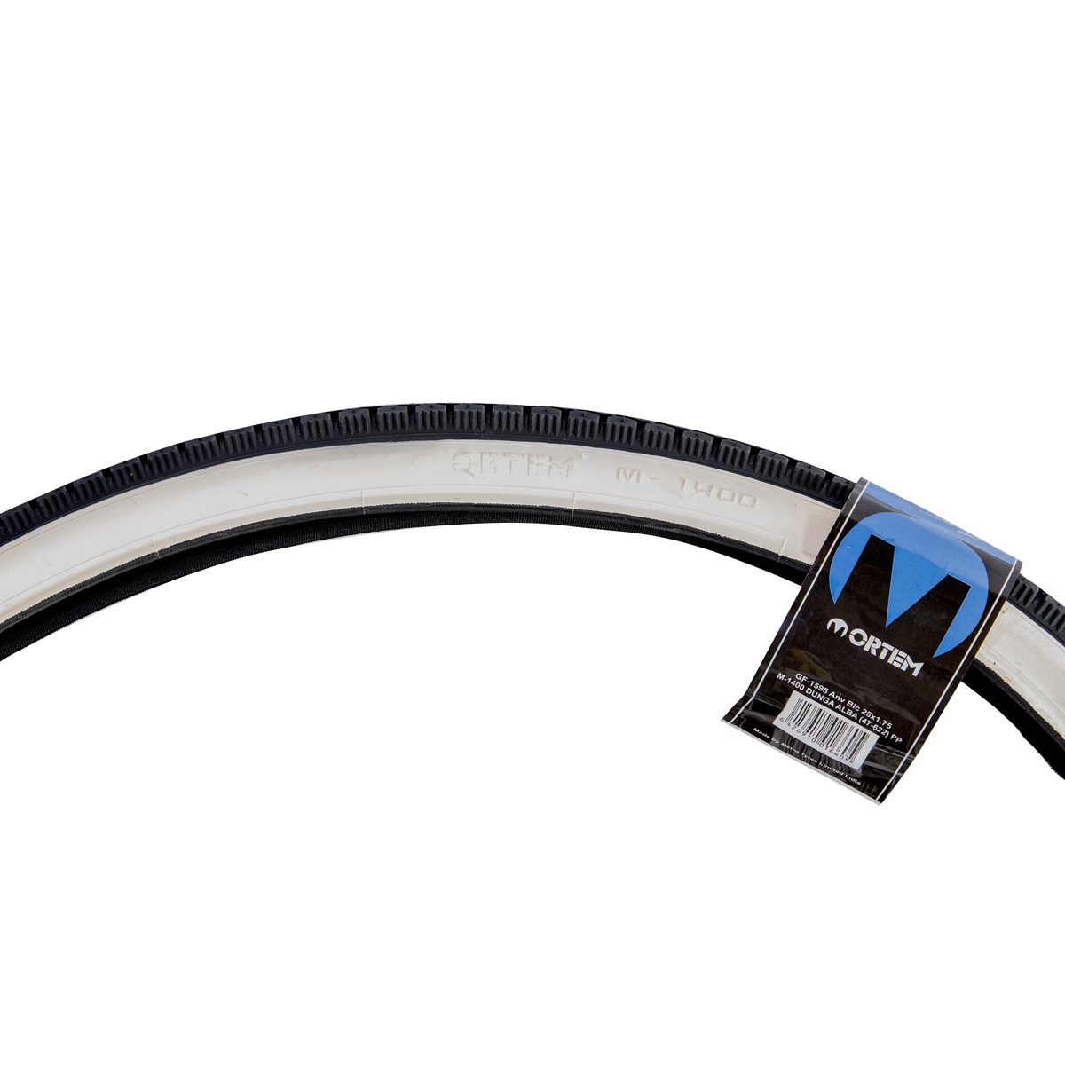 Anvelopă bicicletă 28x1.75 (ETRTO 47-622) M-1400 Street, protecție anti-pană 1mm, bandă reflectorizantă, negru/alb