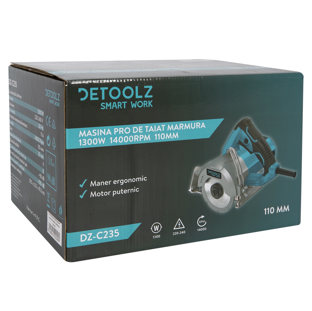 Mașină de tăiat plăci ceramice Detoolz DZ-C235, 1300W, disc 110 mm, tăiere umed/uscat