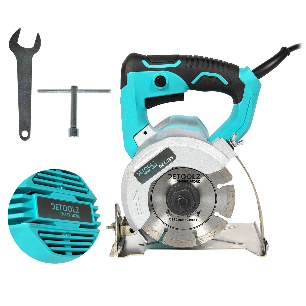 Mașină de tăiat plăci ceramice Detoolz DZ-C235, 1300W, disc 110 mm, tăiere umed/uscat