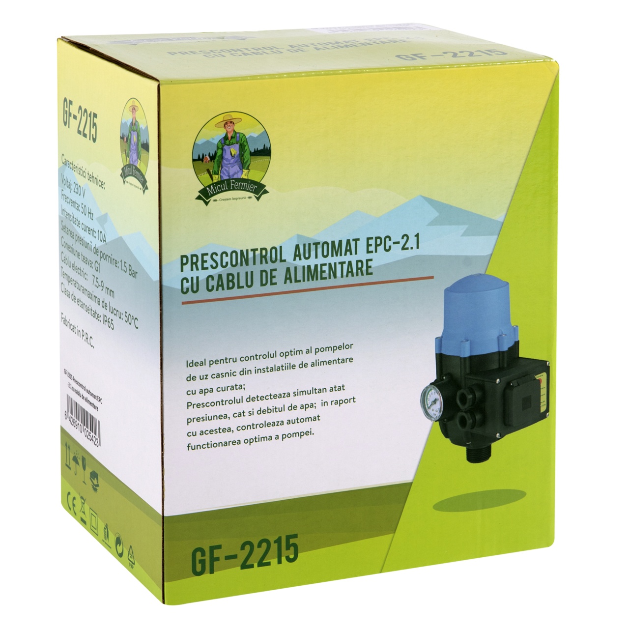 Prescontrol automat pompa Micul Fermier EPC-2.1 GF-2215, racord 1