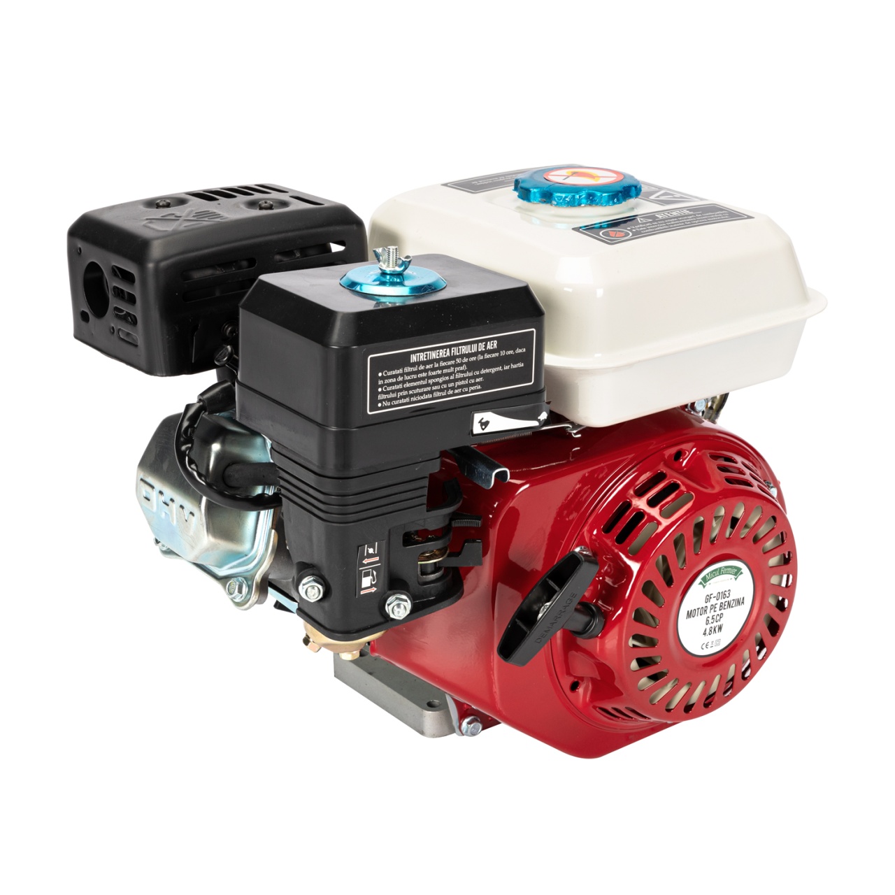 Motor pe benzină 6.5 CP cu ax orizontal OHV 4T – Micul Fermier GF-0163 (fără fulie)