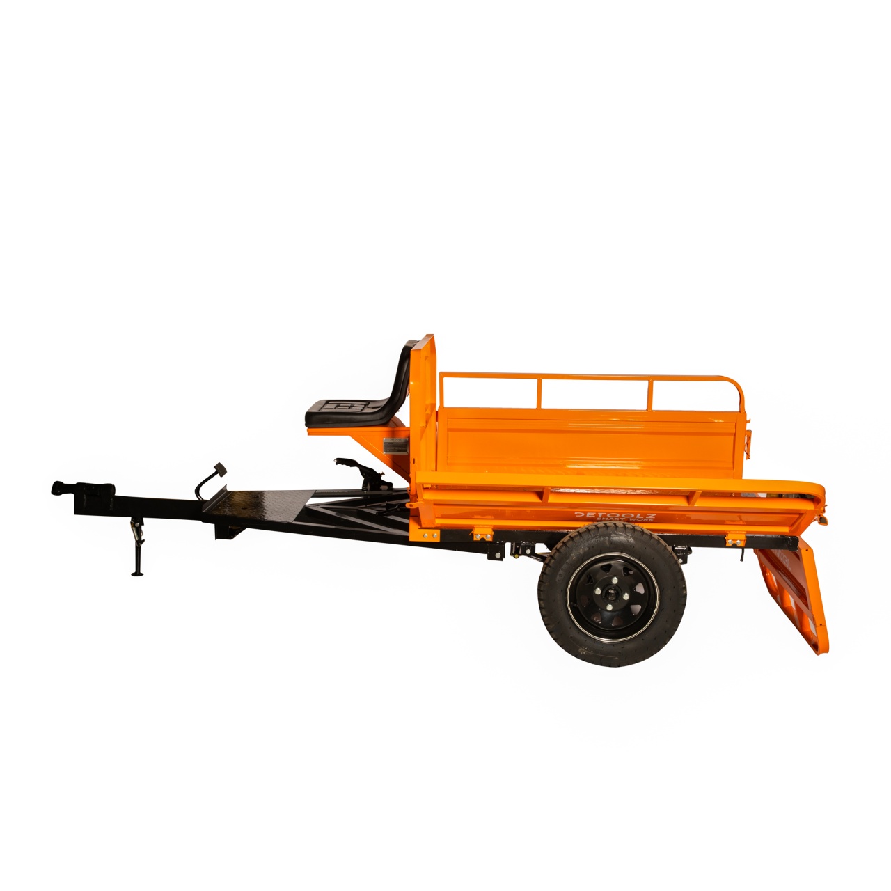 Remorcă pentru motocultor Detoolz DZ-M149 600 kg, basculabilă, extensie înălțime 150 mm