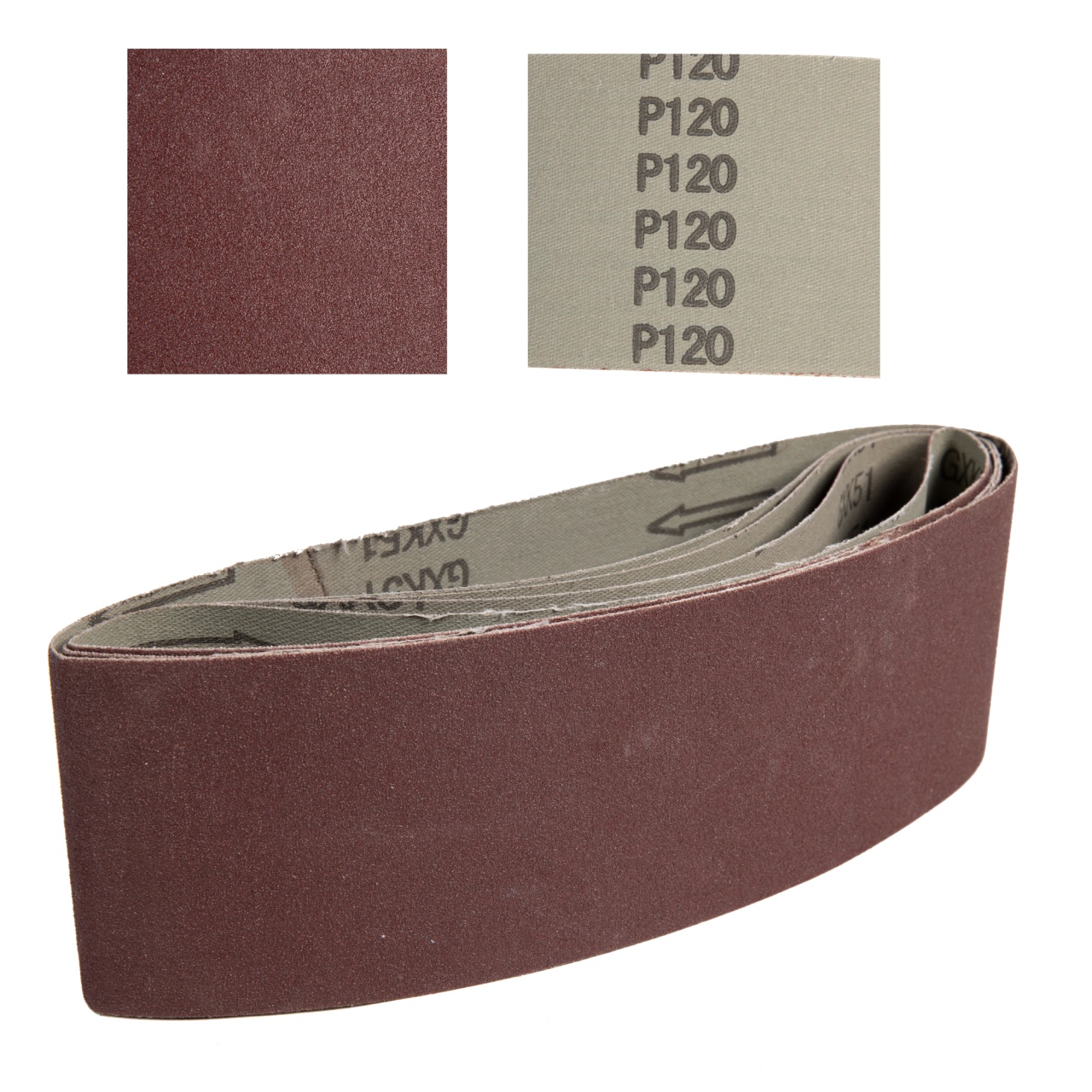 Set benzi hârtie abrazivă 533x75 mm P120 Detoolz, 5 bucăți