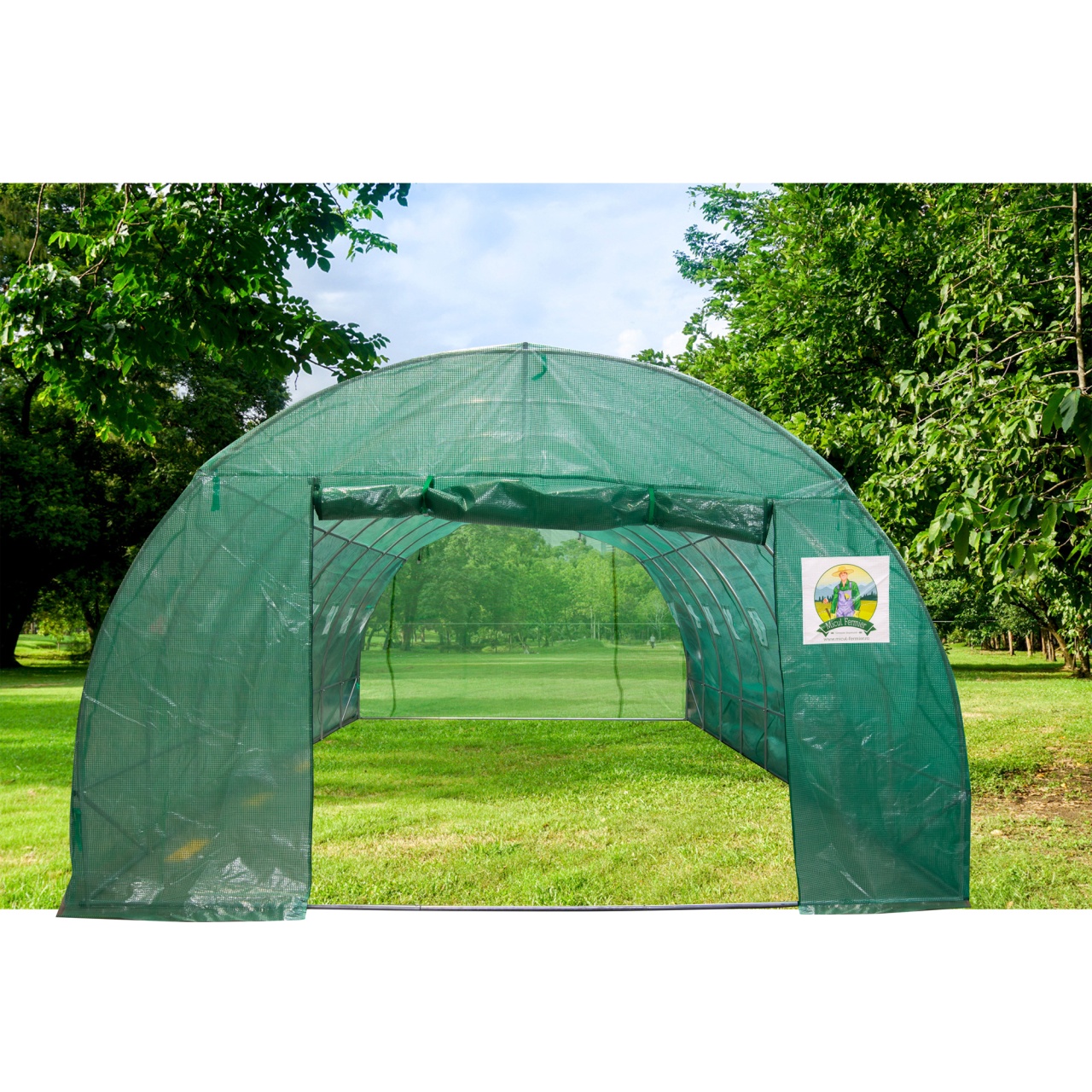 Solar (Seră) Micul Fermier 10x4x2,5 m – folie polietilenă armată UV4 140 g/mp, cadru oțel galvanizat
