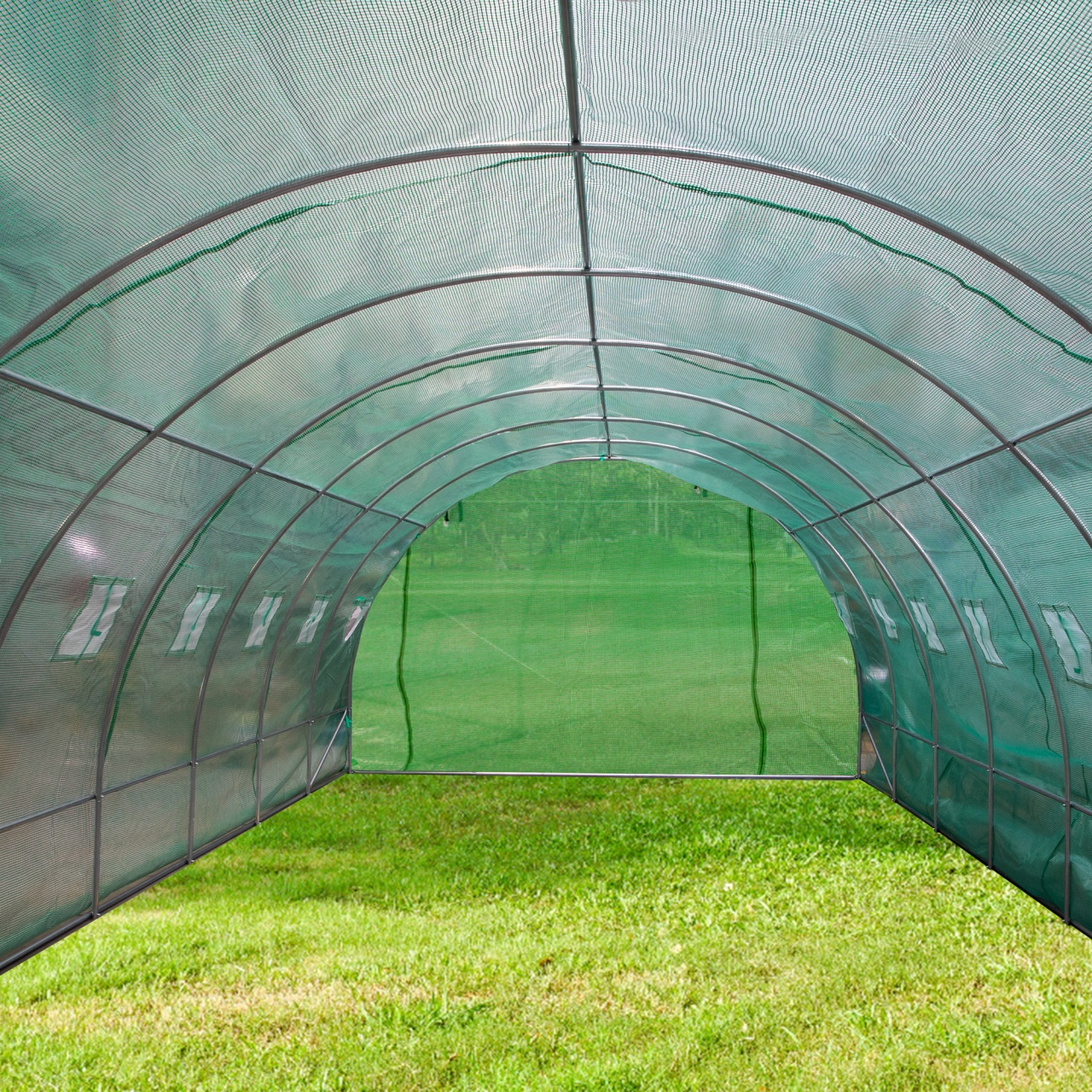 Solar (Seră) Micul Fermier 10x4x2,5 m – folie polietilenă armată UV4 140 g/mp, cadru oțel galvanizat