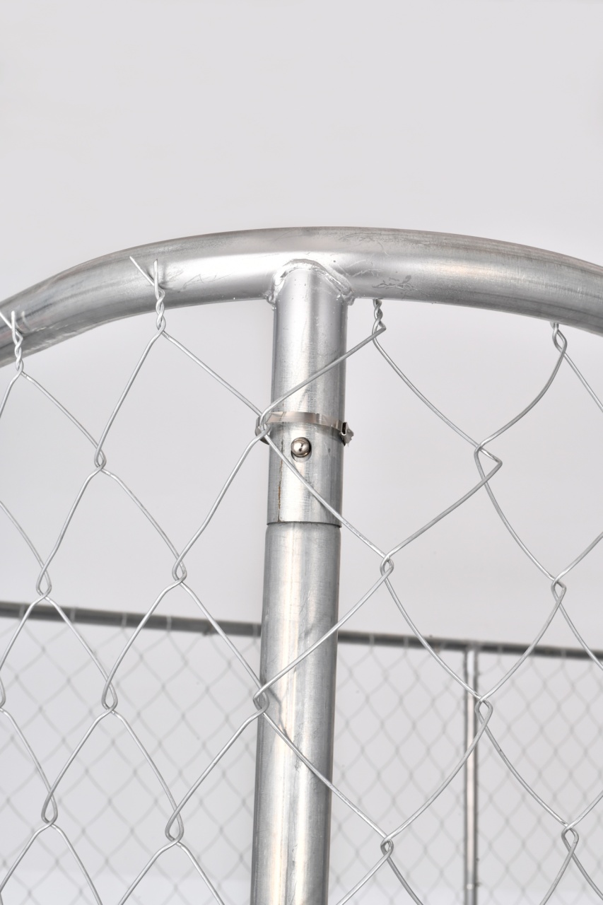 Tarc exterior (padoc) pentru câini 2x2x1,5 m, oțel galvanizat cu acoperiș – Micul Fermier CA G01