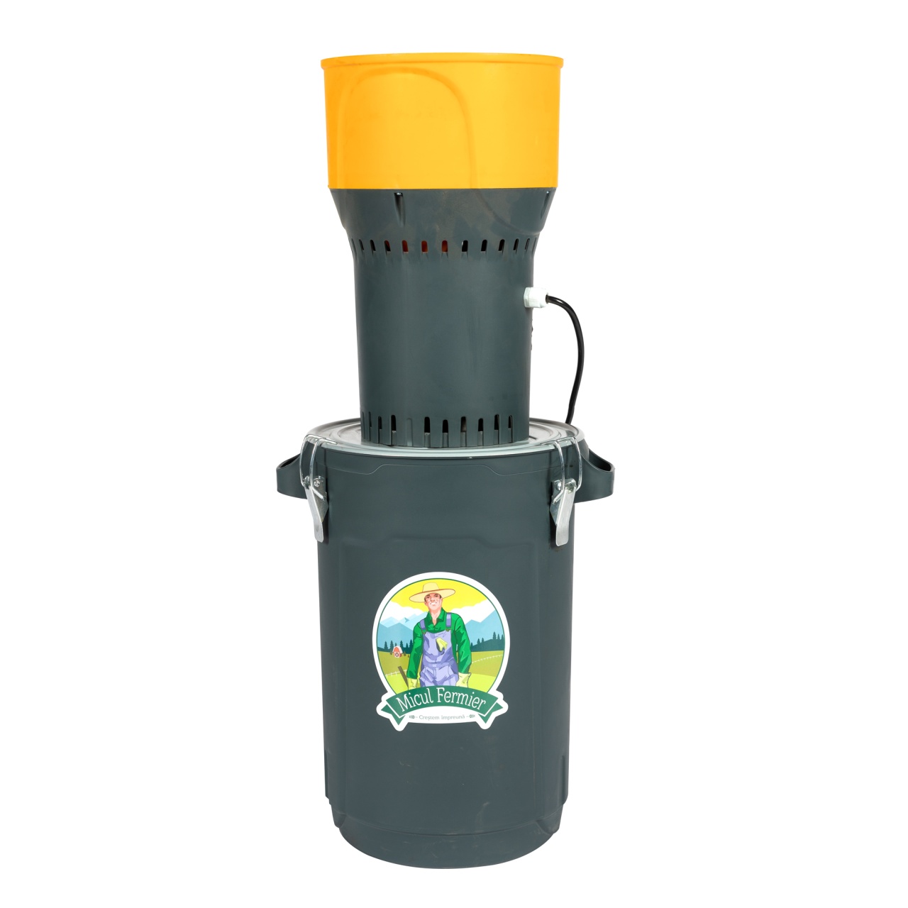 Moară electrică pentru cereale Micul Fermier GF-2451 1000W, 19000 rpm, cu găleată 25L și 5 site