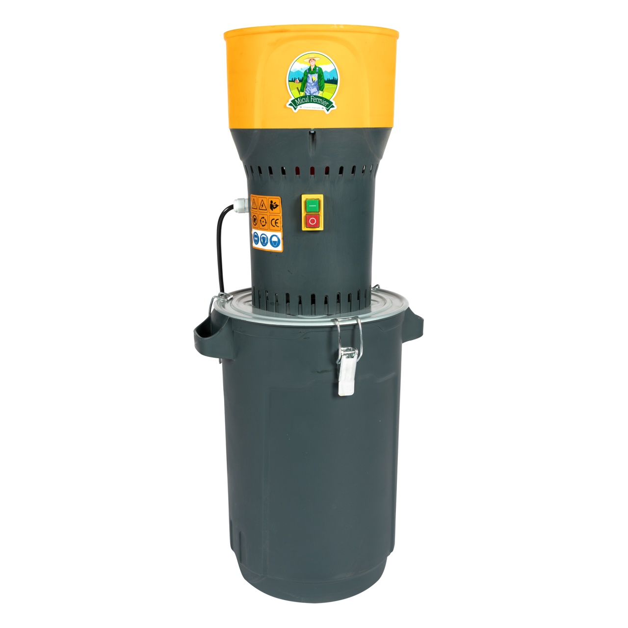 Moară electrică pentru cereale Micul Fermier GF-2451 1000W, 19000 rpm, cu găleată 25L și 5 site