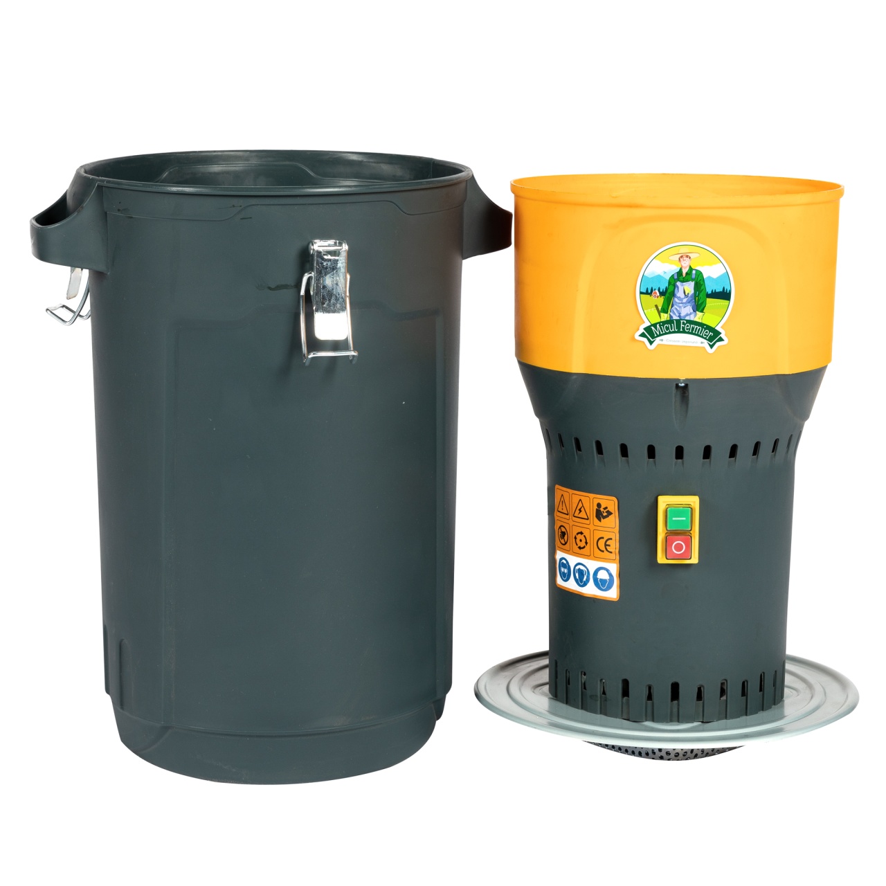 Moară electrică pentru cereale Micul Fermier GF-2451 1000W, 19000 rpm, cu găleată 25L și 5 site