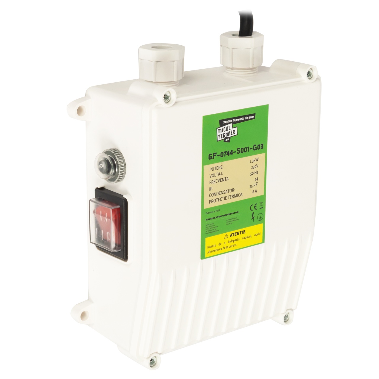 Pompa submersibila pentru apa curata Micul Fermier 1.3 kW, 3000 l/h, 60 m, cu turbina (GF-0744-S001-G03)