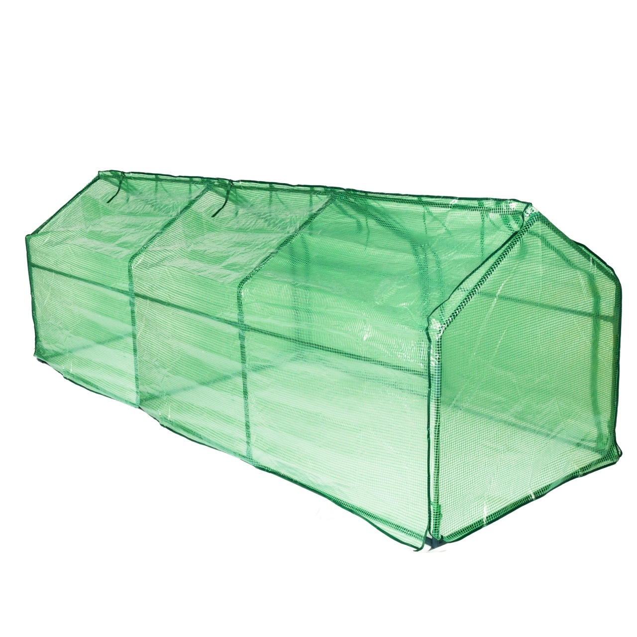 Mini-seră grădină Micul Fermier 4x1x0,8 m cu folie polietilenă armată 140 g/mp (UV4)