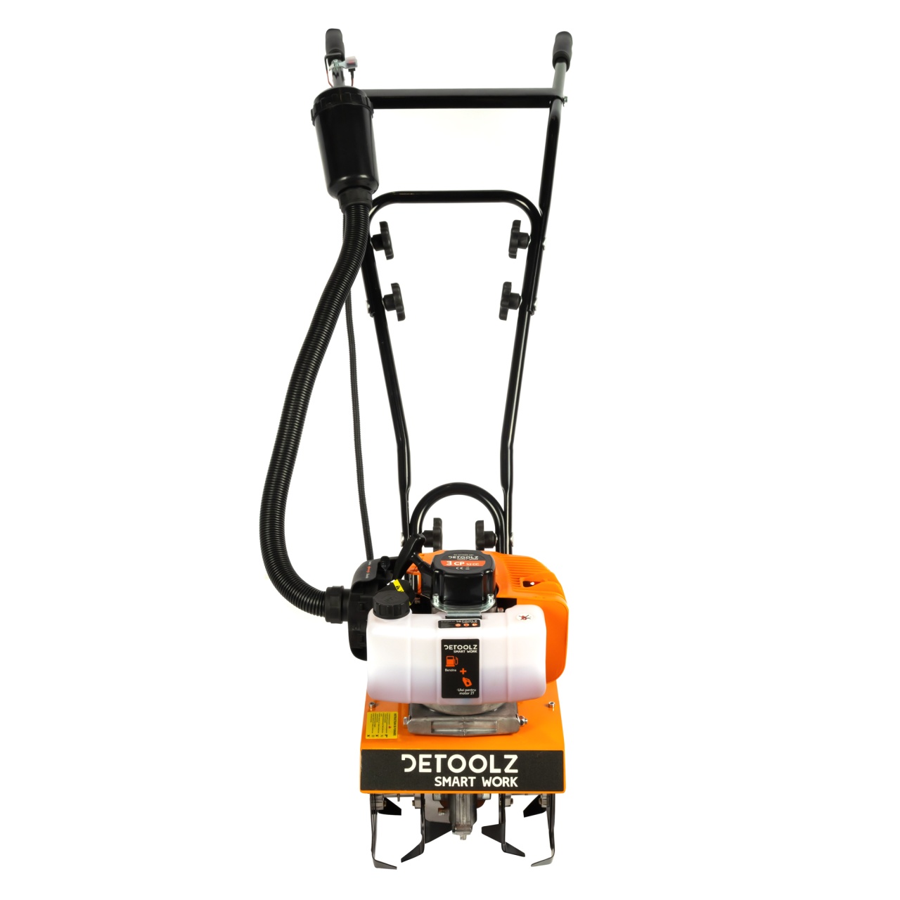 Motocultor Detoolz 3 CP, 52cc, benzină 2T, 1 viteză, pornire manuală (15 kg)