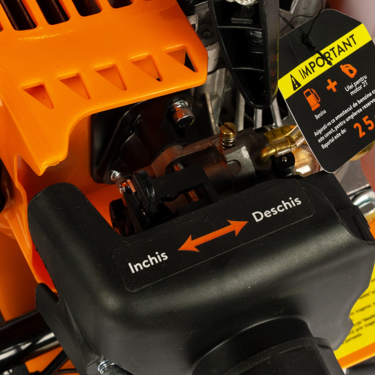 Motocultor Detoolz 3 CP, 52cc, benzină 2T, 1 viteză, pornire manuală (15 kg)