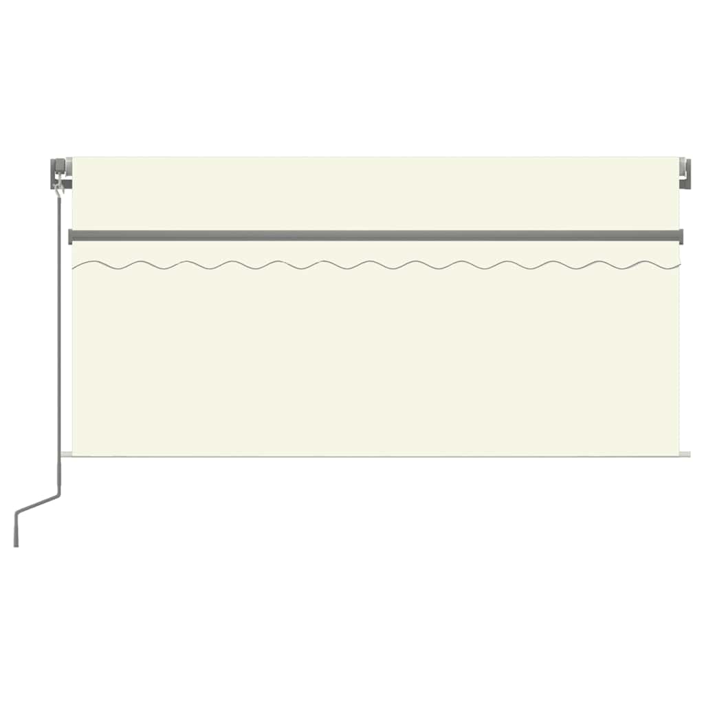 Copertină retractabilă manual cu stor, crem, 3,5x2,5 m GartenMobel Dekor