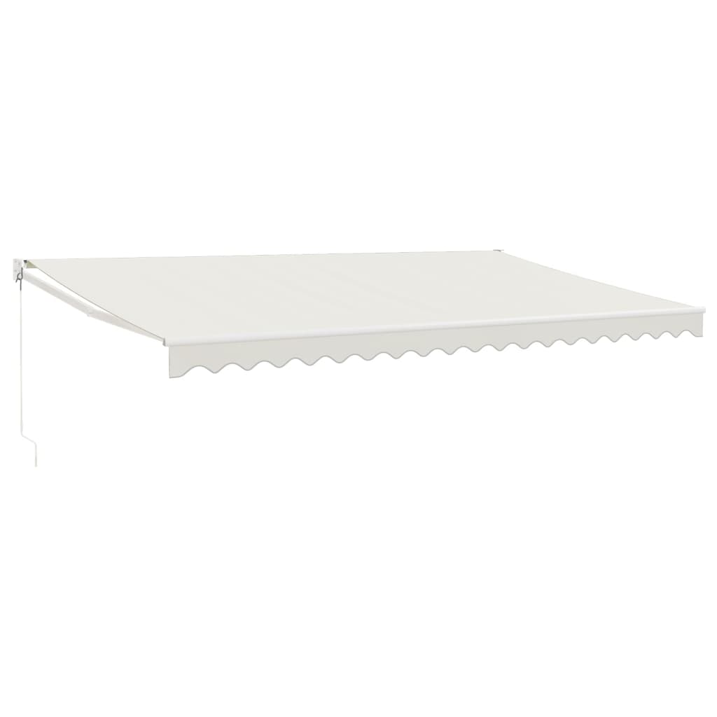 Copertină retractabilă, crem, 5x3 m, textil și aluminiu GartenMobel Dekor