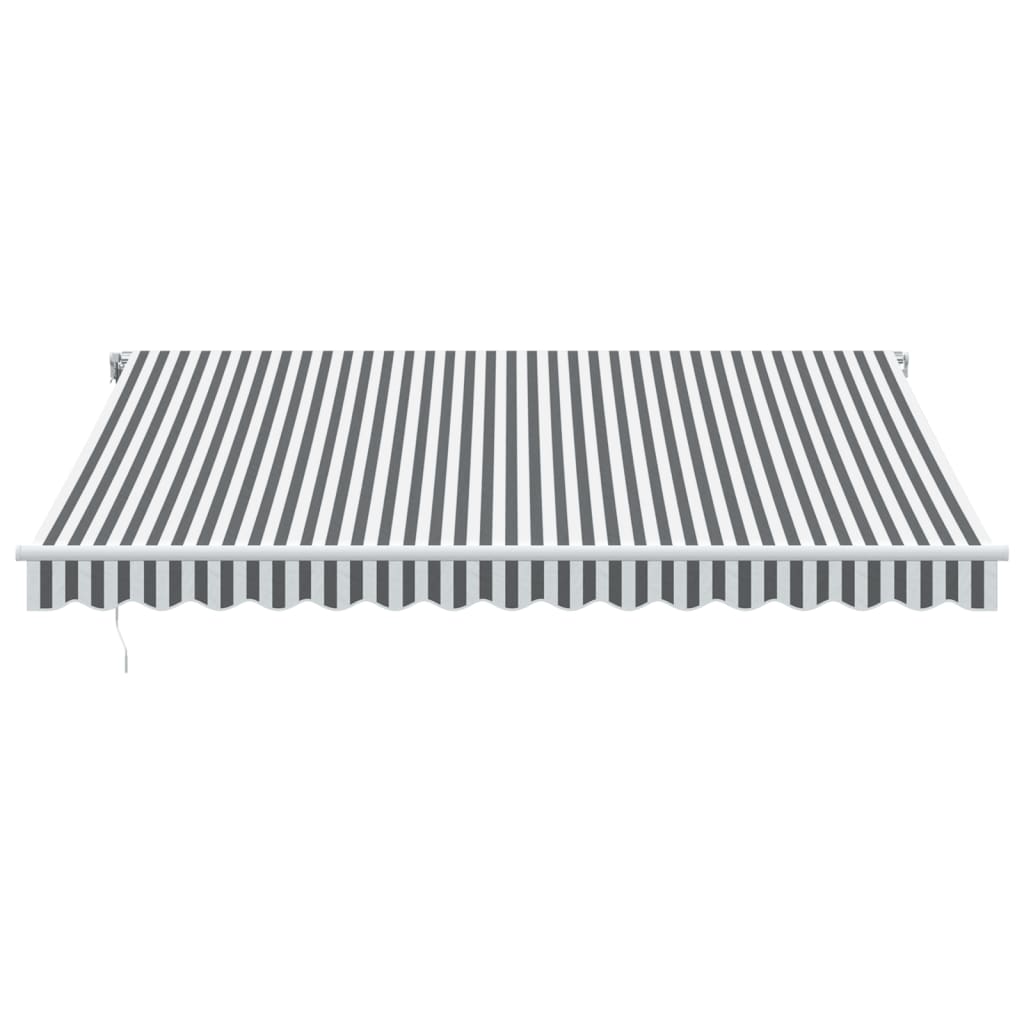 Copertină retractabilă automat cu LED, antracit/alb, 400x350 cm GartenMobel Dekor