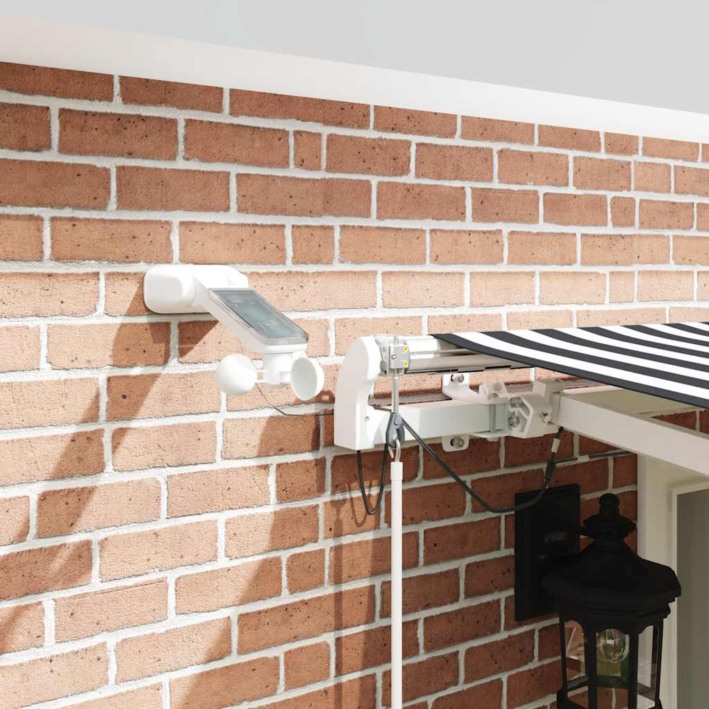 Copertină retractabilă automat cu LED, antracit/alb, 500x300 cm GartenMobel Dekor