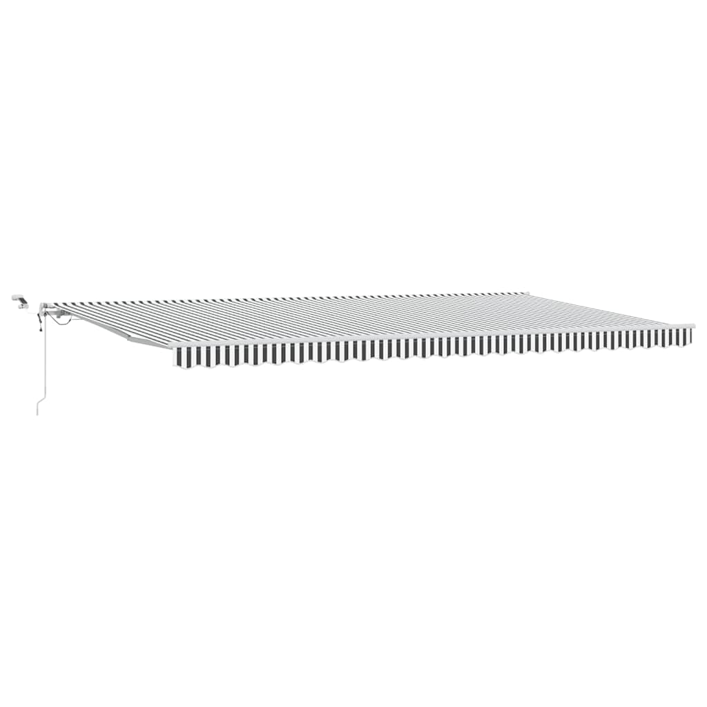 Copertină retractabilă automat cu LED, antracit/alb, 600x300 cm GartenMobel Dekor