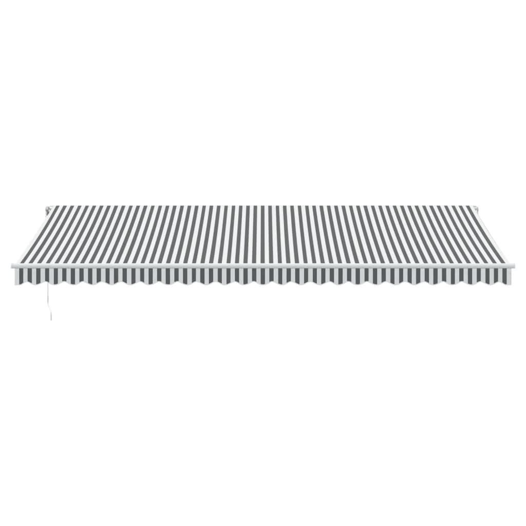 Copertină retractabilă automat cu LED, antracit/alb, 600x350 cm GartenMobel Dekor