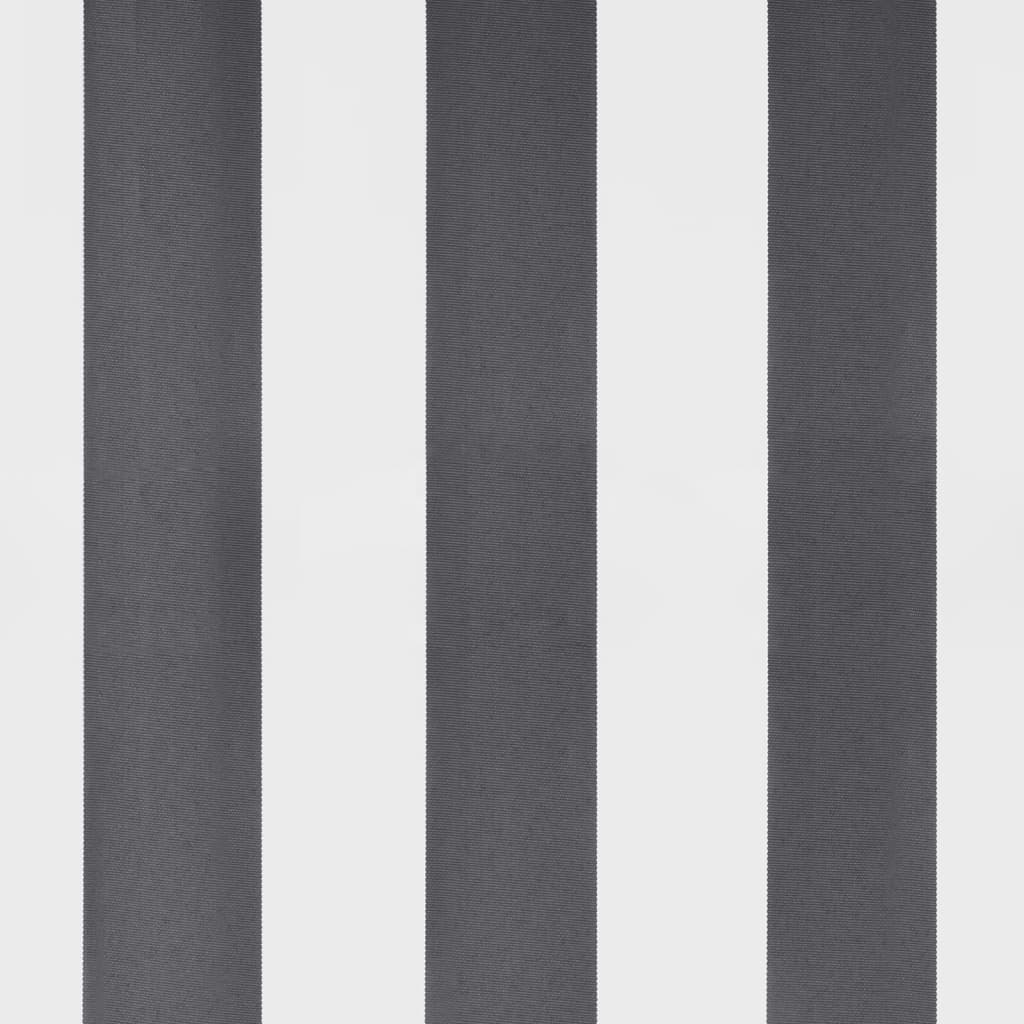 Copertină retractabilă manual, antracit/alb, 450x350 cm GartenMobel Dekor