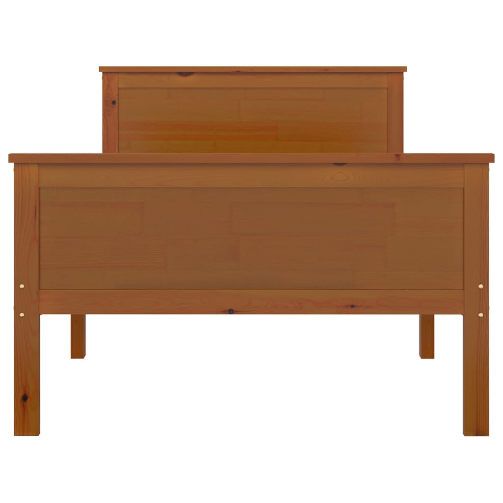 Cadru de pat, maro miere, 90x200 cm, lemn masiv de pin GartenMobel Dekor