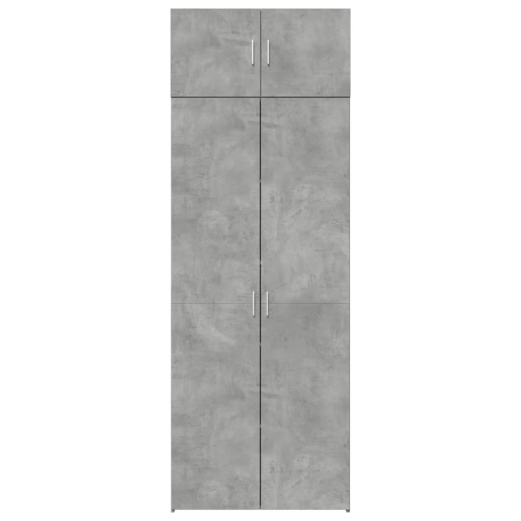 Dulap de depozitare, gri beton, 80x42,5x225 cm, lemn prelucrat GartenMobel Dekor