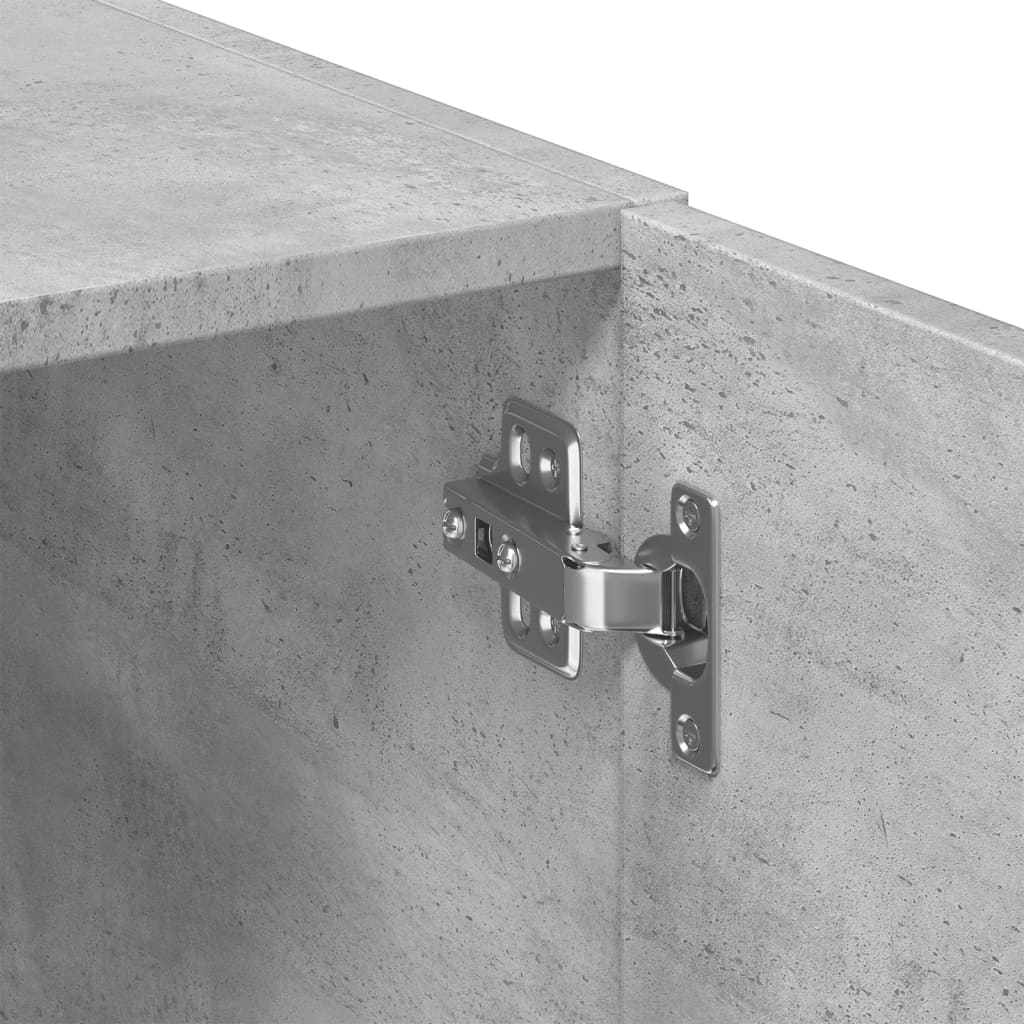 Dulap de depozitare, gri beton, 80x42,5x225 cm, lemn prelucrat GartenMobel Dekor