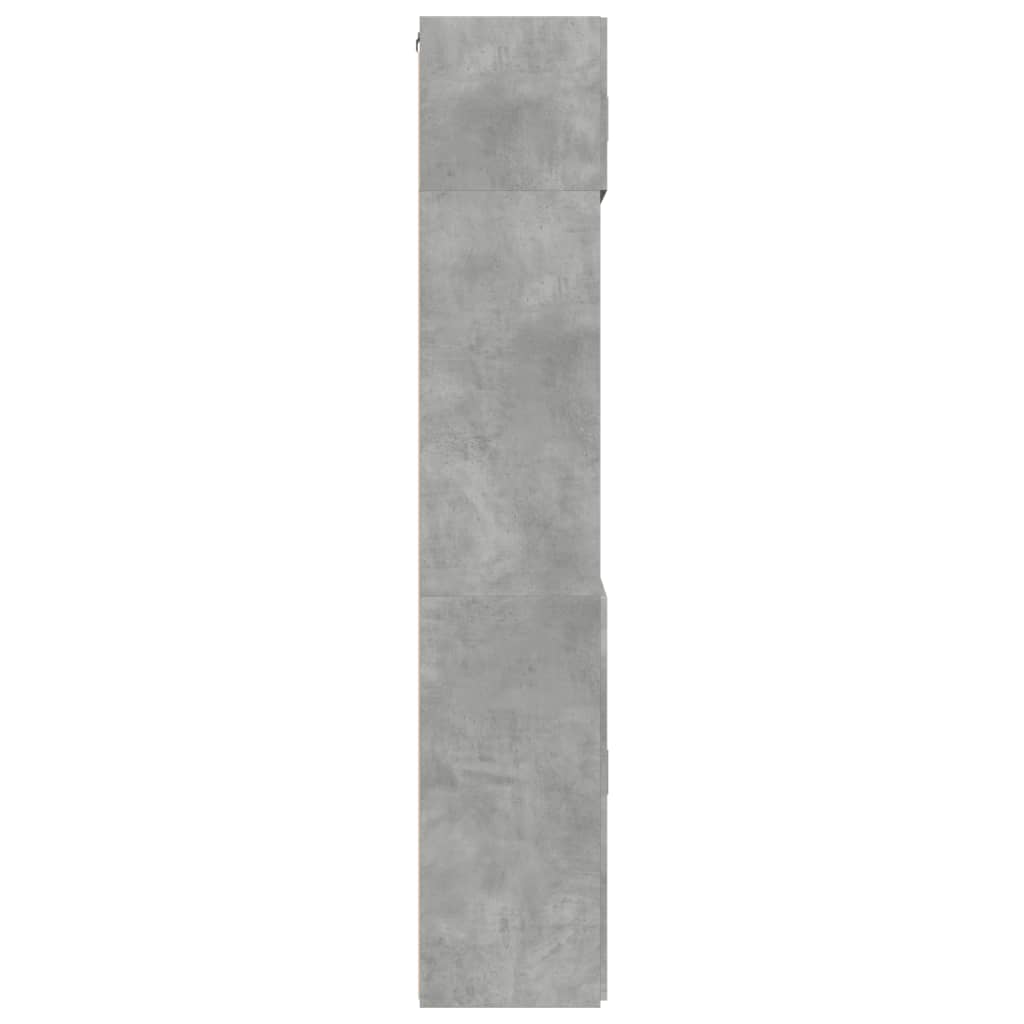 Dulap de depozitare, gri beton, 80x42,5x225 cm, lemn prelucrat GartenMobel Dekor