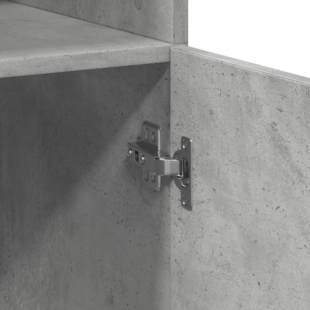 Dulap de depozitare, gri beton, 80x42,5x225 cm, lemn prelucrat GartenMobel Dekor