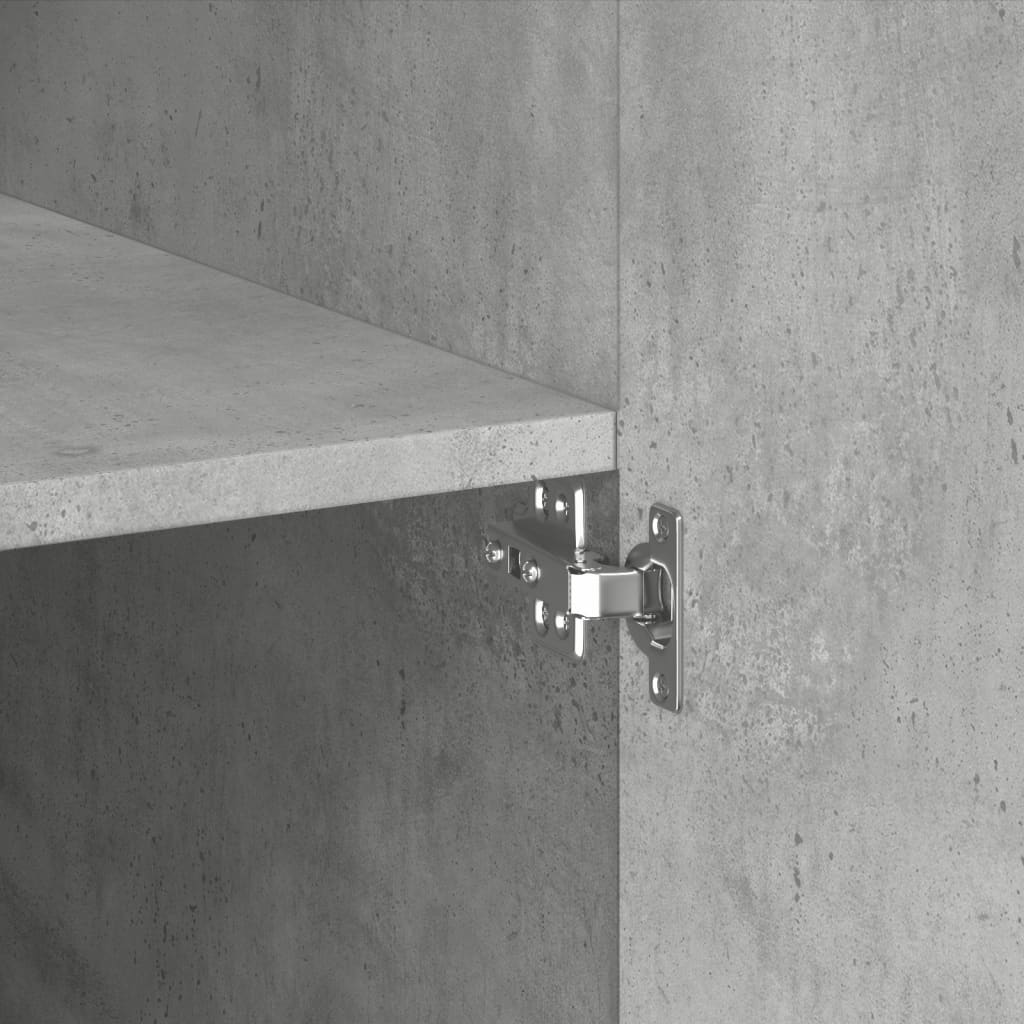 Dulap de depozitare, gri beton, 80x42,5x225 cm, lemn prelucrat GartenMobel Dekor