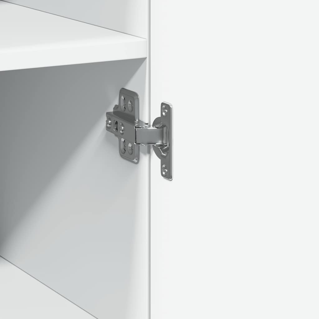 Dulap depozitare slim alb 50x42,5x225 cm lemn prelucrat GartenMobel Dekor