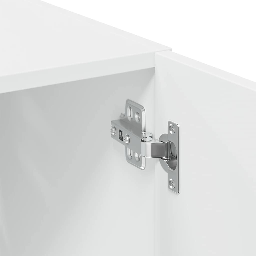 Dulap depozitare slim alb 50x42,5x225 cm lemn prelucrat GartenMobel Dekor