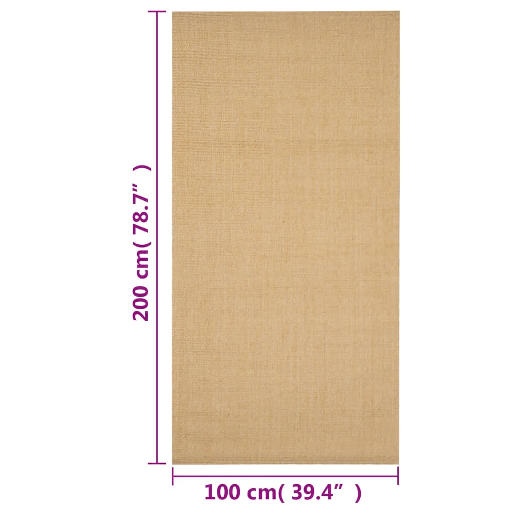 Covor din sisal, natural, 100x200 cm GartenMobel Dekor