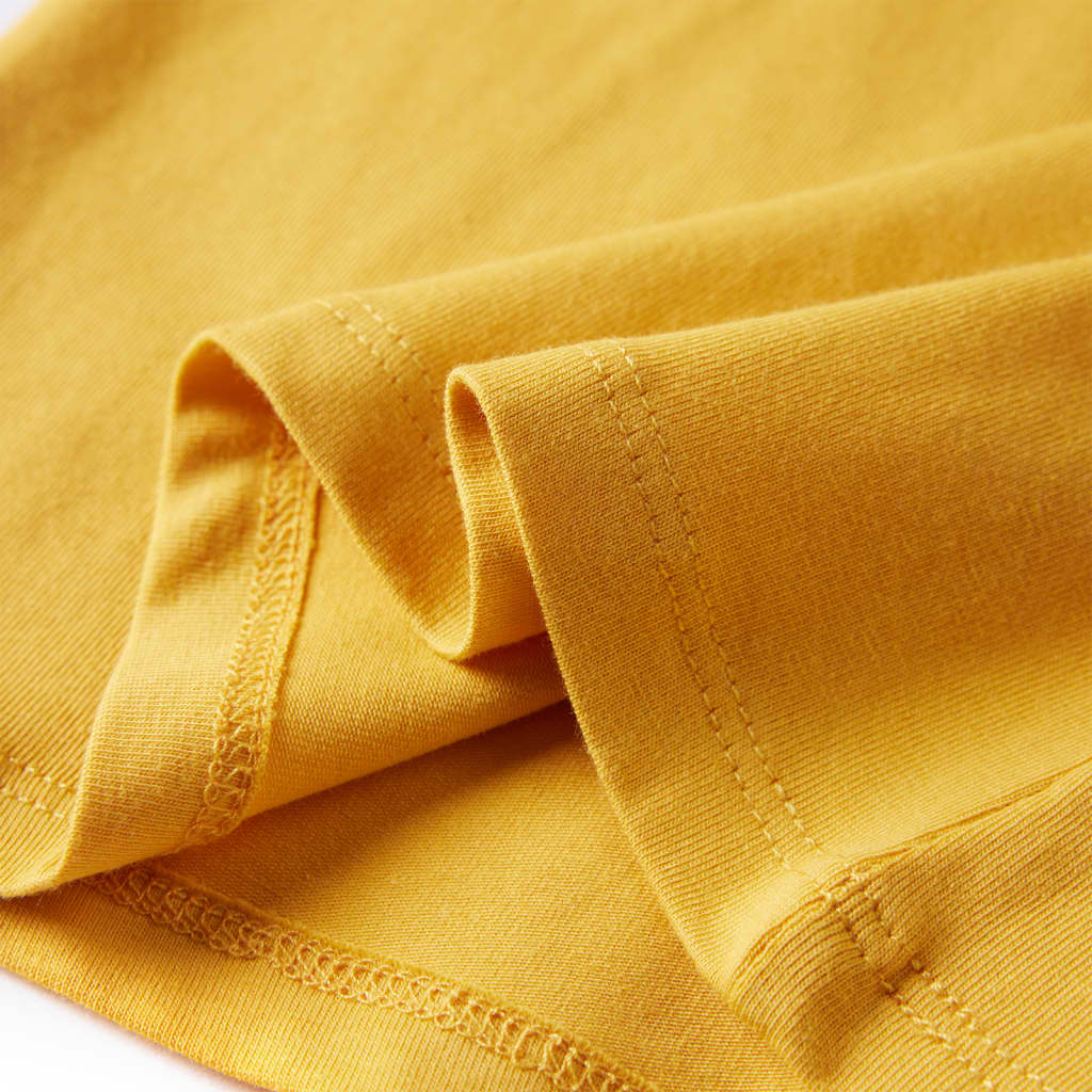 Tricou pentru copii cu mâneci lungi, ocru închis, 140 GartenMobel Dekor