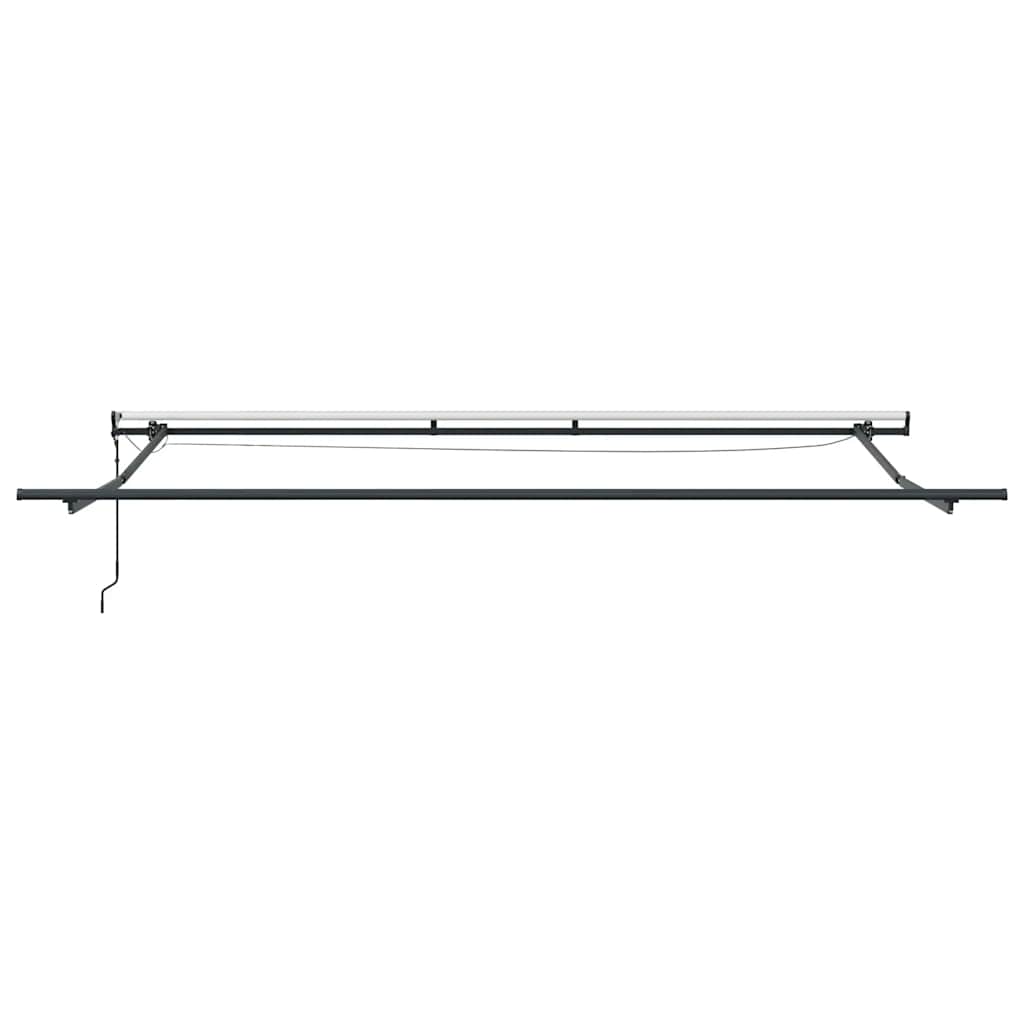 Copertină retractabilă automat cu LED, antracit/alb, 500x300 cm GartenMobel Dekor