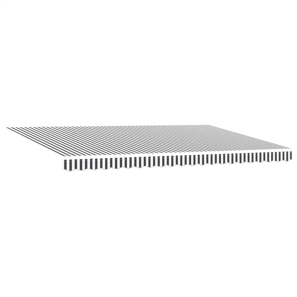 Copertină retractabilă automat cu LED, antracit/alb, 500x300 cm GartenMobel Dekor