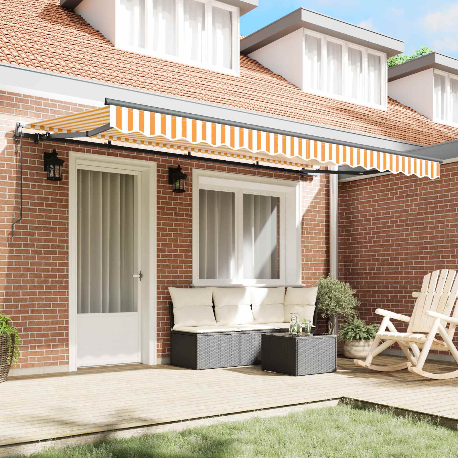 Cortina Retractabilă Galben 400 x 200 cm țesătură GartenMobel Dekor