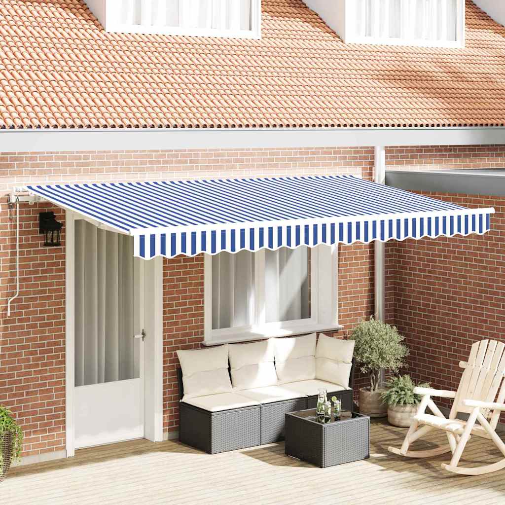 Cortina Retractabilă albastru 400 x 200 cm țesătură GartenMobel Dekor