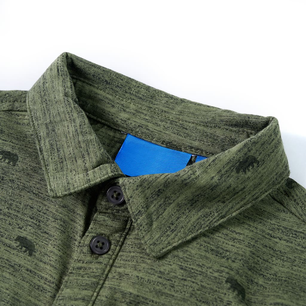 Cămașă pentru copii, kaki melanj, 128 GartenMobel Dekor