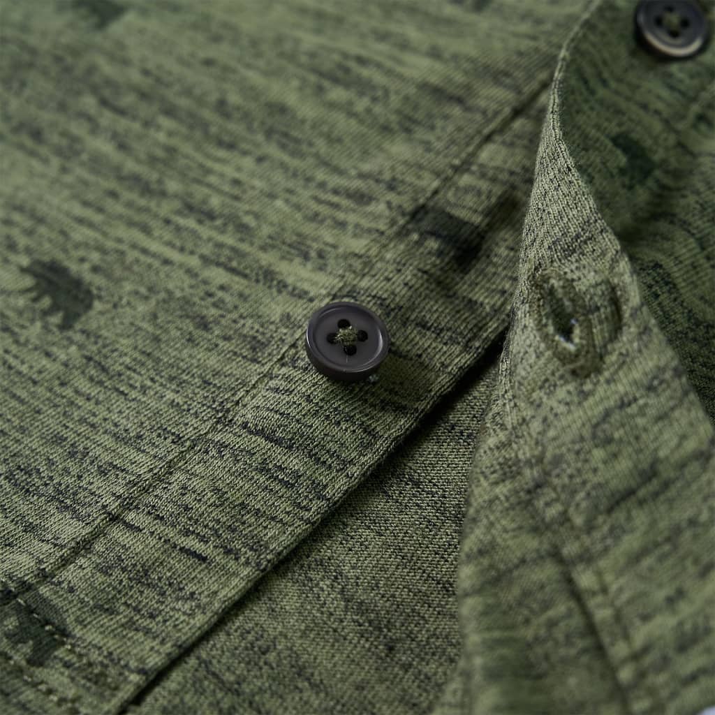 Cămașă pentru copii, kaki melanj, 128 GartenMobel Dekor