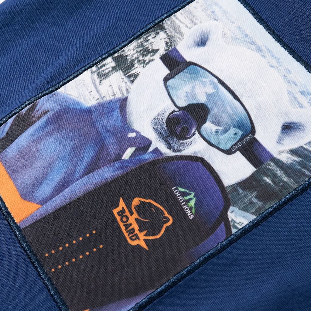 Tricou pentru copii cu mâneci lungi, bleumarin, 128 GartenMobel Dekor