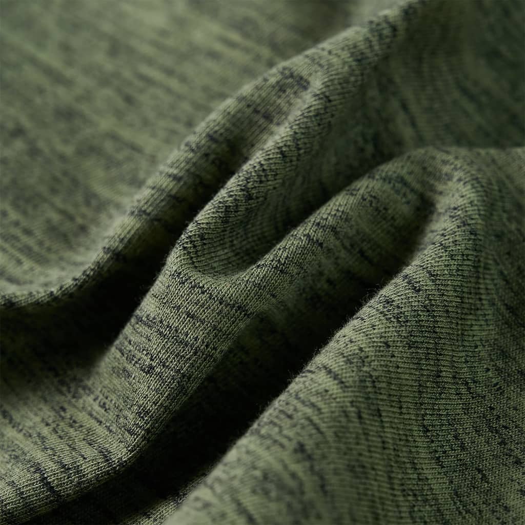 Tricou de copii cu mâneci lungi, kaki melanj, 104 GartenMobel Dekor