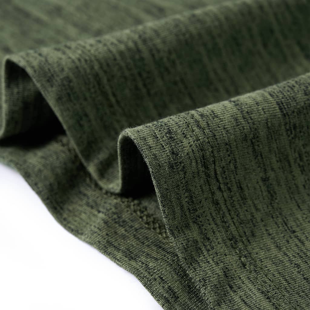 Tricou de copii cu mâneci lungi, kaki melanj, 116 GartenMobel Dekor